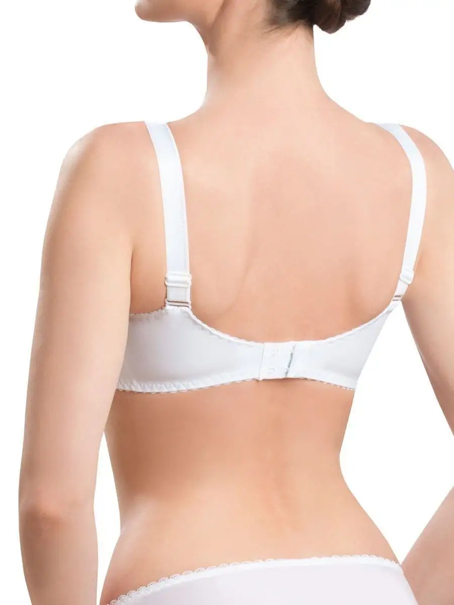 Бюстгальтер после мастэктомии с кармашками послеоперационный белый