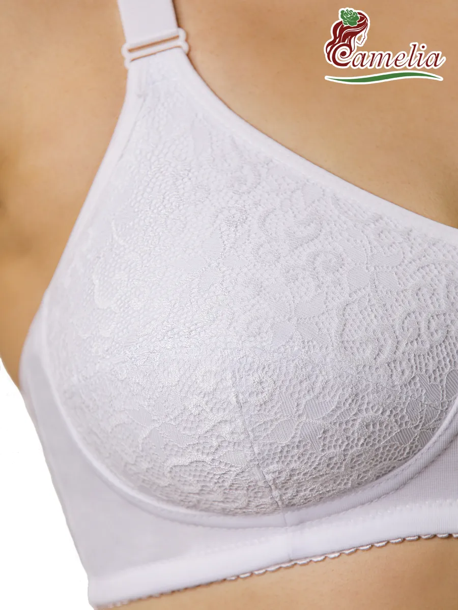 Бюстгальтер после мастэктомии с кармашками послеоперационный белый