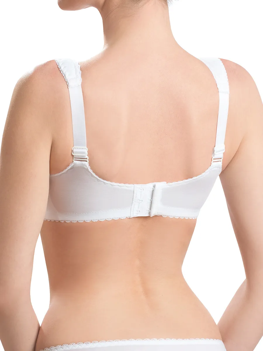 Бюстгальтер после мастэктомии с кармашками послеоперационный белый