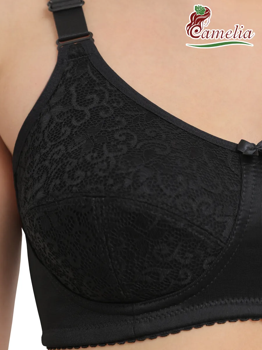 Бюстгальтер после мастэктомии с кармашками послеоперационный черный