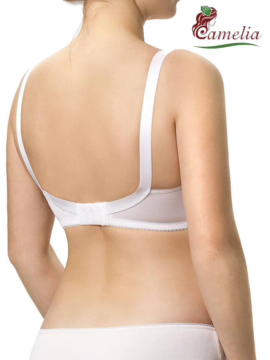 Бюстгальтер после мастэктомии с кармашками послеоперационный белый